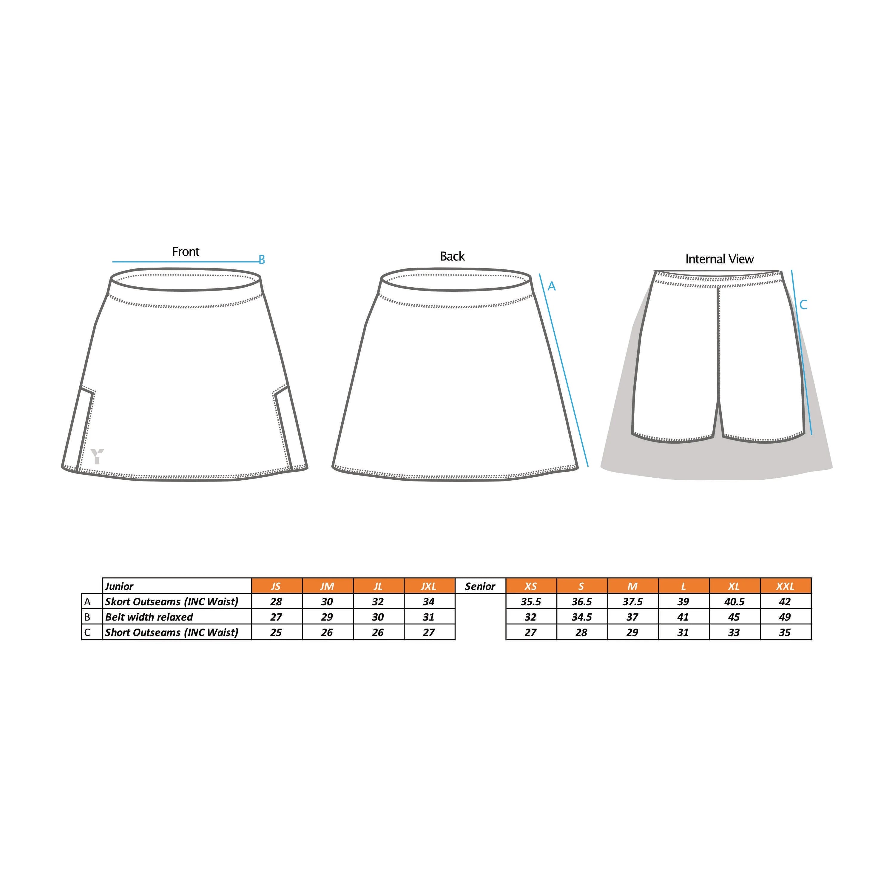 Y1 Youth Skort Black | ONE Sports Warehouse