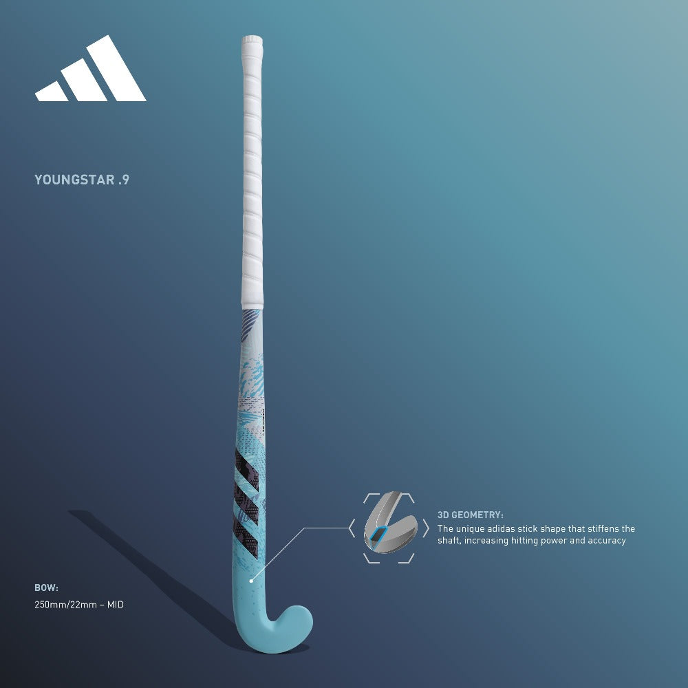 Adidas Youngstar .9 Junior Hockey Stick Aqua - one sports warehouse