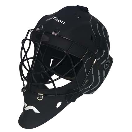 Mercian Genesis 2 Junior Goalkeeping Helmet Black - left view