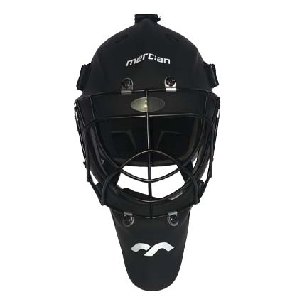 Mercian Genesis 2 Junior Goalkeeping Helmet Black - front view