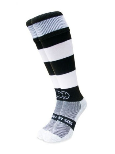 ATAK Hoop Football Sock(Black/White)