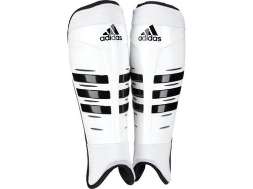 Adidas Hockey Shin Pads White Black - One Sports Warehouse