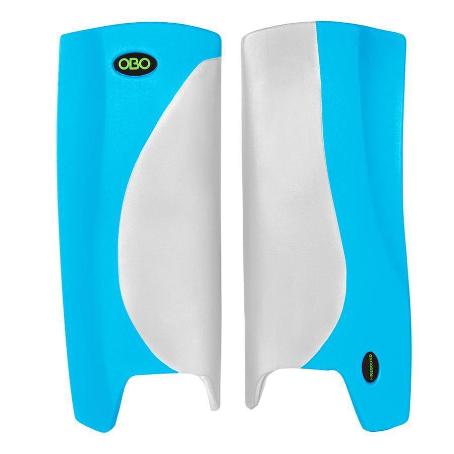 OBO Robo Hi Rebound Legguards White/Peron Blue | ONE Sports Warehouse