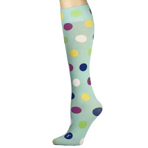 Hocsocx Turquoise Dots Inner Socks - one sports warehouse