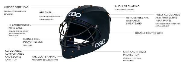 OBO ABS Junior Helmet Black | ONE Sports Warehouse